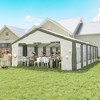 20 x 40 ft Heavy Duty Party Tent Outdoor Gazebo Wedding Tent Event Shelter Carport BBQ with Removable Sidewalls & Windows, Outside Waterproof Canopy - 2 of 4