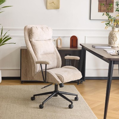 VINGLI Adult Pu-Leather High Back Executive Ergonomic Office Chair with 100-130° Reclining with Adjustable Base & Headrest for Gaming & Home Office