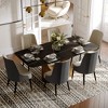 POVISON Contemporary Upholstered Dining Chairs Set of 2, High Back Side Chairs, Gray - 2 of 4
