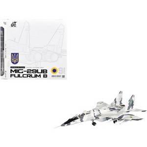 Mikoyan MiG-29UB Fulcrum-B Fighter Aircraft "Vasylkiv Air Base, Ukraine" 2021 Ukrainian Air Force 1/72 Diecast Model by JC Wings - 1 of 4
