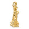 Black Bow Jewelry 14k Yellow Gold 3D Statue of Liberty Charm - 4 of 4