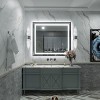 Apmir Super Bright Front & Back LED Lighted Anti-Fog Aluminum Alloy Framed Tempered Glass Bathroom/Vanity Mirror with ETL & 3-Year Warranty - 2 of 4