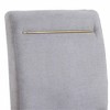Asian Hardwood Upholstered Counter Chair (Set of 2) with Performance Fabric and Brushed Brass Back Bar - 4 of 4