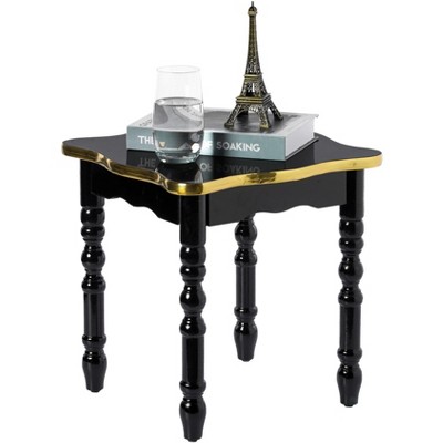 Fabulaxe Square Wooden Side Table, Living Room Accent End Table