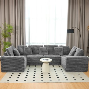 GDFStudio Lismore 6 Seater Reversible Sectional Sofa with Memory Sponge Cushion - 1 of 4