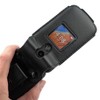 Nakedcellphone Vegan Leather Case with Belt Clip for Alcatel TCL Flip 2 Phone (T408DL, 4058G) - Black - 4 of 4