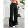 Coolmee Women's Elastic High Waisted Wide Leg Dress Pants Loose Fit Business Casual Work Pants Trousers - 3 of 4