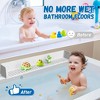 XINGHANZHENXUAN Silicone Bathtub Splash Guard with 11 Suction Cups | Bath Toy Holder & Play Shelf to Prevent Water Spill - Gray - 4 of 4