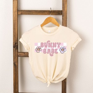 The Juniper Shop Bunny Babe Flowers Toddler Short Sleeve Tee - 1 of 2