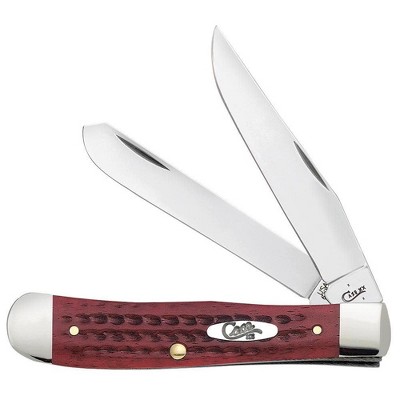 CASE XX WR Trapper Pocket Knife -  Old Red Bone Pocket Worn Corn Cob Jig Handle