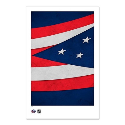 NHL Columbus Blue Jackets Logo Art Poster Print