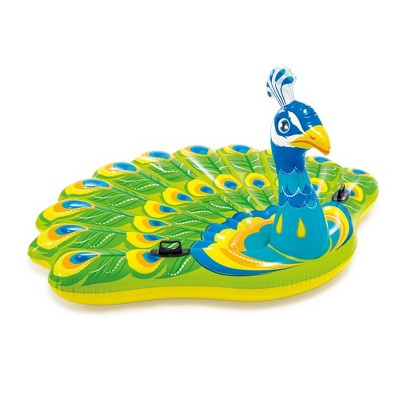 Intex Giant Inflatable Colorful Peacock Island Ride On Swimming Pool Float Raft