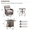 Gymojoy 5/7PCS Outdoor Swivel Chair 6-inch Thick Cushion with Fire Pit Table Patio Furniture Set - 2 of 4