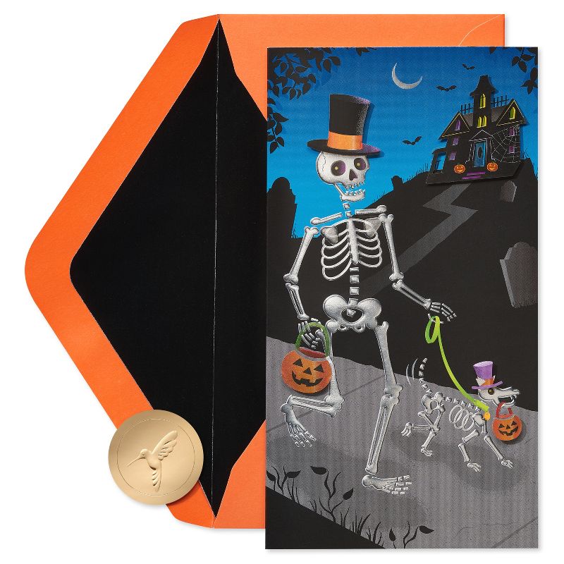 Halloween Cards Dog and Owner Skeleton - PAPYRUS, 1 of 6