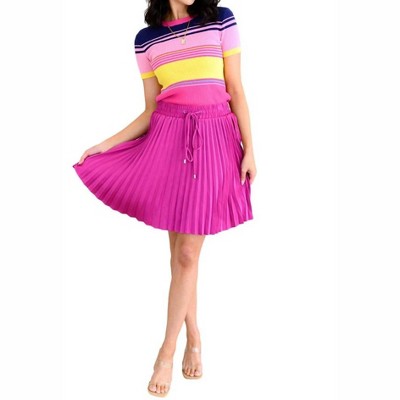Women's Just a Flirt Pleated Skirt - Jodifl