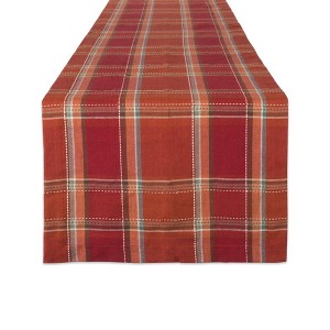 Design Imports Autumn Spice Plaid Table Runner 14X108 - 1 of 4