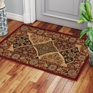 Okak Modern Stylish Red Manchester Carpet Area Rug for Living Room,Bedroom,Small Size Indoor Easy-to-maintain Carpet - 1 of 4