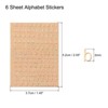 Unique Bargains 3D Small Self-Adhesive A to Z Letter Resin Stickers 6 Sheets - 2 of 4