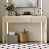 Modern Console Table with Storage Drawers, Farmhouse Entryway Table with Curved Edge for Hallway, Living Room, or Office – The Pop Home - 2 of 4