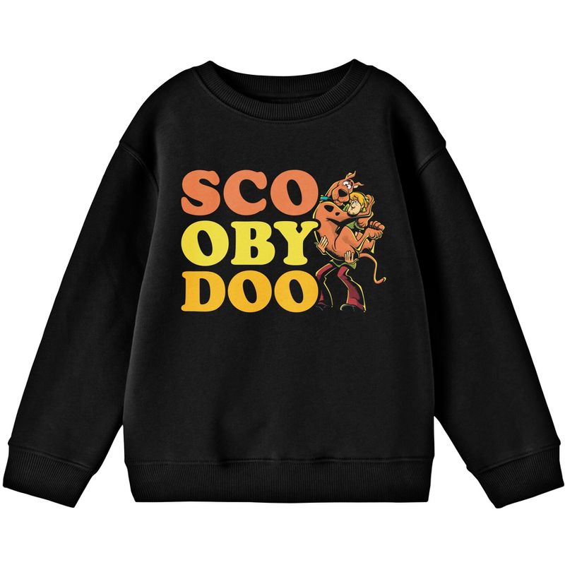 Scooby Doo Shaggy And Scooby Men's Black Long Sleeve Shirt, 1 of 2