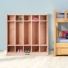 VEVOR Coat Locker, 5-Section Daycare Cubby Coat Rack 48×13×48 inch, Classroom Coat Locker and Backpack Hanger, Brown - 2 of 4