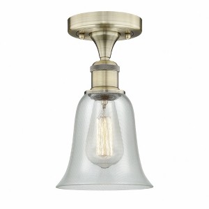 Hanover - 1 Light Semi-Flush Mount In Industrial Style-11.75 Inches Tall and 6.25 Inches Wide - 1 of 1