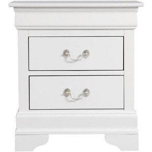 ORRD White Classic Elegant Bedroom Nightstand - 1 of 4