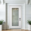 Lirago Full Lite Decorative Glass Fiberglass Front Doors 36  inch  x 80  inch  Left Hand Inswing Finished White - 3 of 4