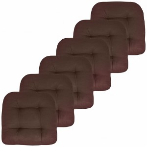 Patio Cushions Outdoor Chair Pads Thick Fiber Fill Tufted 19" x 19" by Sweet Home Collection® - 1 of 4