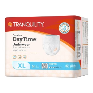 Tranquility Premium DayTime Disposable Underwear Pull On with Tear Away Seams X-Large, 2107, 14 Ct - 1 of 4