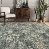 Area Rug 5'x7' Washable Living Room Accent Rug Indoor Vintage Distressed Carpet Low Pile Bedroom Office Dining Room Grey - 2 of 4