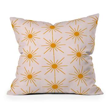 Maritza Lisa Sun Pattern Outdoor Throw Pillow Pink/Orange - Deny Designs