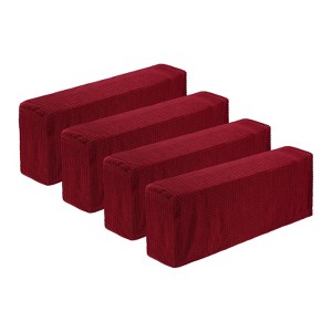 Unique Bargains Breathable Scratch Resistant Washable Plaid Armchair Covers 4 Pcs - 1 of 4