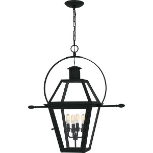 Rue De Royal 4-Light Earth Black Outdoor Hanging Lantern - 1 of 4