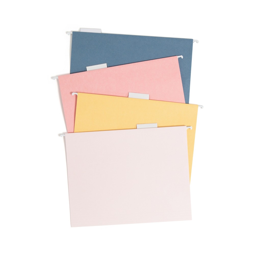 U Brands 12ct Hanging File Folders - Cottage Core: Multi-Color Paperboard, Pronged, 12 Sheet Capacity, 9.21" x 12.91" (5 TOTAL PACKS/BID IS PER PACK)