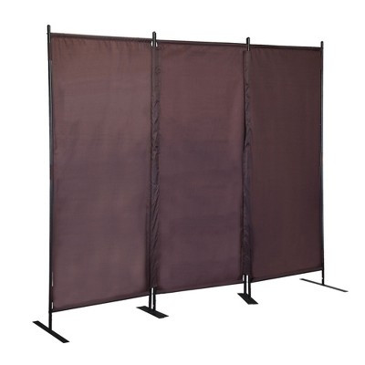 NicBex 3-Panel Room Divider Folding Fabric Privacy Screen with Metal Legs Partition for Home & Office
