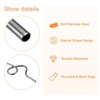 Unique Bargains 304 Stainless Steel Durable Curly Shaped Design Reusable Drinking Straw 4 Pcs - 3 of 4
