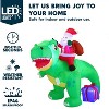 Paaaawaters 6 FT Long Christmas Inflatable Dinosaur Outdoor Decoration, Inflatable Santa Riding Dinosaur - 3 of 4