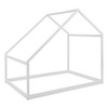 Twin Size Wooden House Bed, Tent-shaped Floor Bed, Fun Playhouse Bed Frames, House Bed Frame With Roof, For Kids Girls & Boys Home Bedroom - 2 of 4