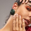 Women's The Mirror Stud Earrings - Emerald Green - 4 of 4