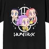 KPop Demon Hunters Huntrix Excited Kawaii on Black Short Sleeve Adult T Shirt - 2 of 4