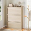Wooden Shoe Cabinet with 2 Flip Drawers, Home Shoe Organizer, Shoe Rack with Adjustable Shelf, for Entryway, Hallway, Living Room - 2 of 4
