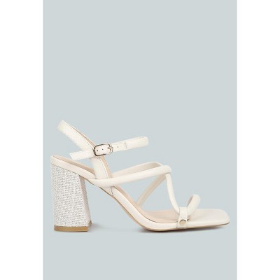 Artha Open Square Toe Block Heel Sandals