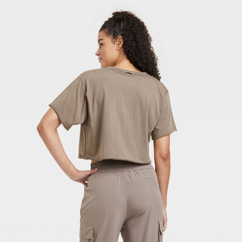 Women's Cropped Boxy T-Shirt - JoyLab™, 3 of 9