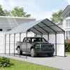 VEVOR Heavy Duty Metal Carport, 12' x 20' Outdoor Carport with Galvanized Steel Frame & Roof, Car Tent Garage Shade with Removable Sidewalls - 2 of 4