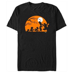 Men's The Simpsons Halloween Silhouettes Moon T-Shirt - 1 of 4