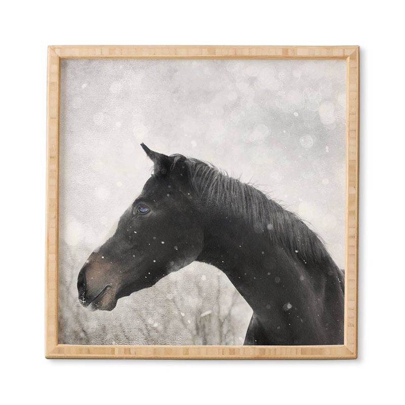 Chelsea Victoria Winter Horse Framed Wall Art Poster Print Brown - Deny Designs, 3 of 5