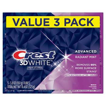 Crest 3D White Whitening Toothpaste, Radiant Mint