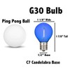 Novelty Lights Warm White Plastic G30 Globe Hanging LED String Light Replacement Bulbs E12 Candelabra Base 1 Watt - 4 of 4