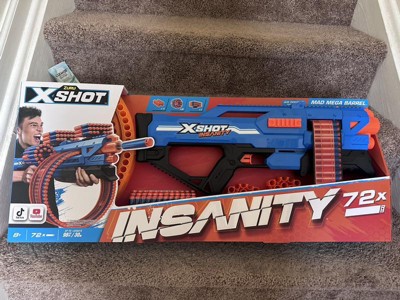 Xshot Mad Mega Barrel, Xshot Manic, Xshot berzerko. And a new